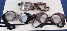 Vintage Antique Motorcycle Driving Pilots Willson Safety Goggles Glasses Lot 3pc