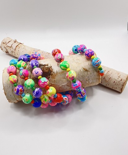 Polymer Clay wrap bracelet - Picture 5 of 9