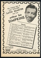 1947 Arthur Lee Simpkins photo singing recital tour booking vintage print ad