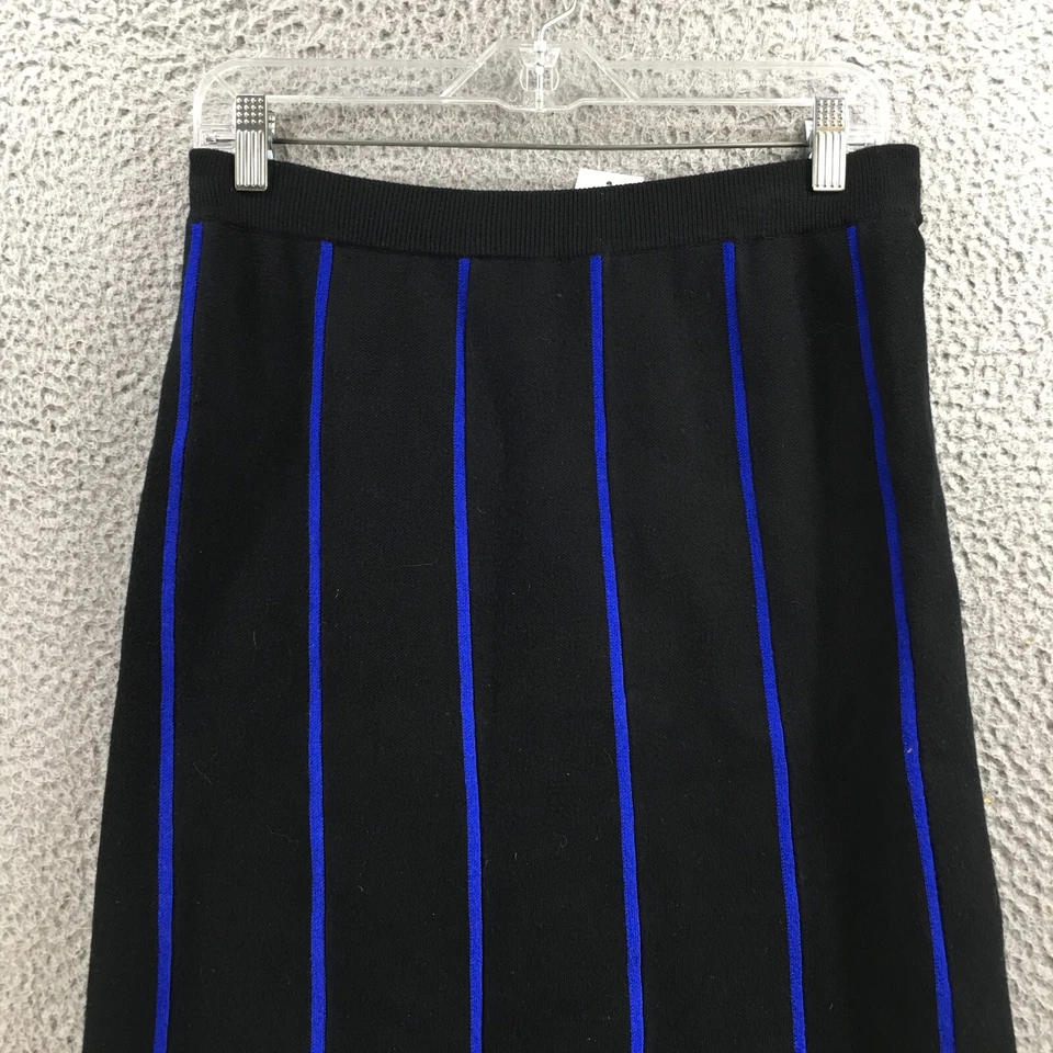 Chelsea & Theodore Midi Faldas Mujer M Azul Negro Flecos Cintura Elástica NUEVO Foto 2 de 4