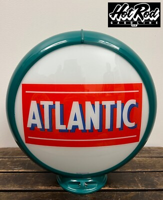 #ad #ad ATLANTIC Reproduction 13.5quot; Gas Pump Globe Green Body $175.00