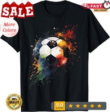 2025/Soccer Ball Sports Vintage Soccer Graphic for Men Boys T-Shirt.