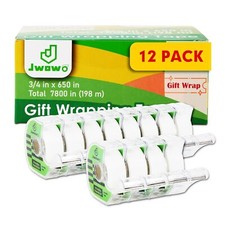 Tape, Clear Transparent Tape for Office, Matte Finish, 3/4 in x 12 Pack