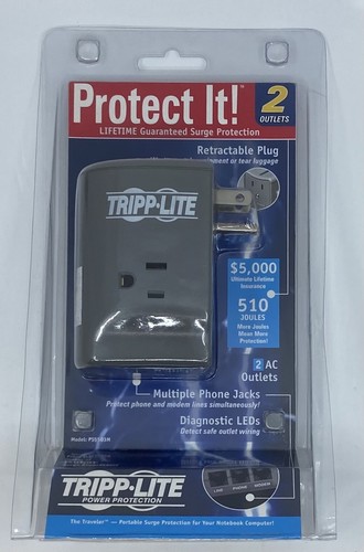 Tripp Lite PS5503M Surge Suppressor Protector (2 outlets plus PHONE LINE) NEW