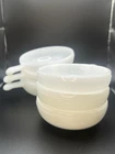 Vintage Glasbake Milk Glass Lug Handle Chili Soup Bowls Set of 6