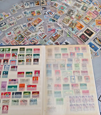 600 Briefmarken Welt plus 500 ordentliche NV, US, Viertel, Blöcke und 10 Bogen