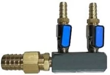 Matala/Hakko 2-Valve HD Air Manifold with 3/8" Barb (SC2-38)