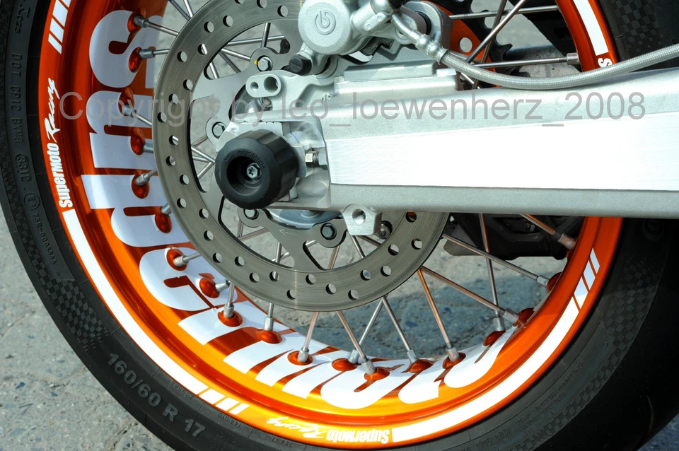 Pegatina pegatina de llanta Supermoto MZ 125 SM SX RT 660 Baghira Mastiff Sticker Foto 4 de 4