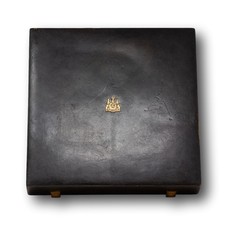 Cambodia Presentation Glass Charger by Bohemia in original French Hermes Box
