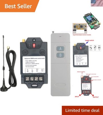 Versatile Wireless Remote Switch with 18-  - 3000W, 2360m Range