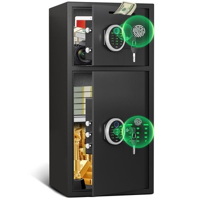 6.5 Cu ft Fingerprint Large Money Safe, Home Fireproof Safe Box with Dual Alarm