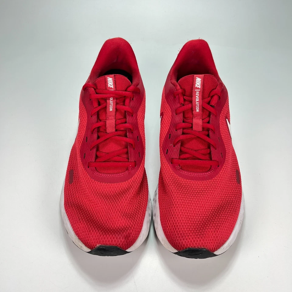 Nike Revolution 5 Red White Running Shoes Sneakers BQ3204-600 Men’s Size 12 - Image 3 of 4