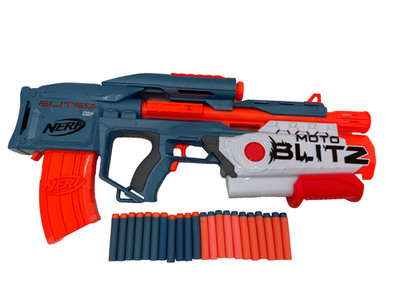 Hasbro Nerf Elite 2.0 Motoblitz Blaster Motorisierter 10er Magazin Top Zustand