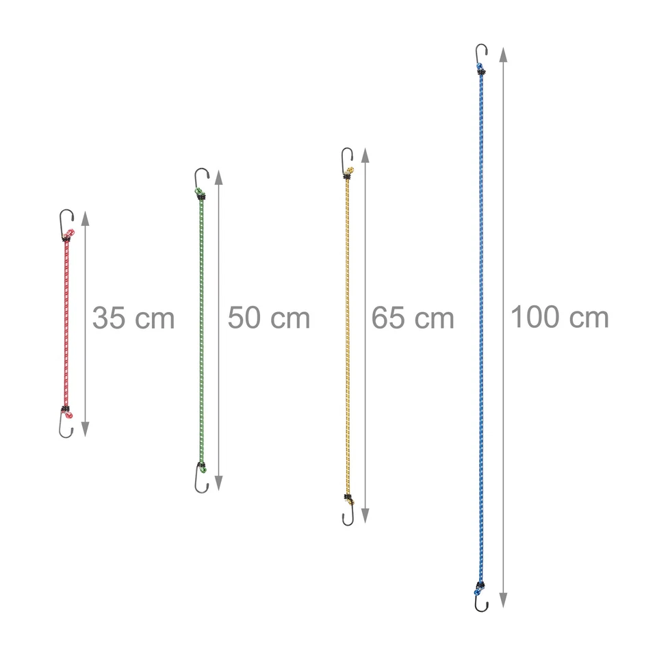 Spanngummi set Gepäckspanner 12 Stück Nylon Expander Set Zurrgurt Set flexibel - Bild 4 von 4