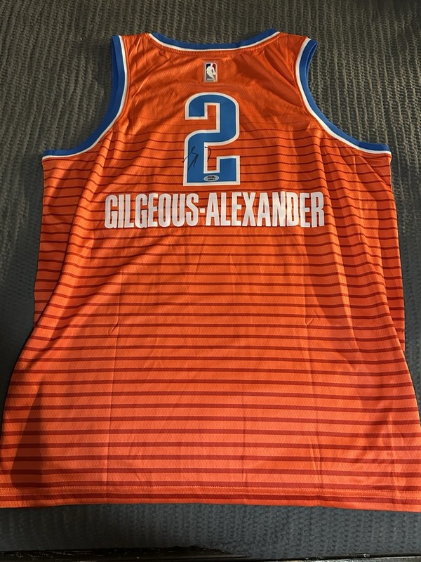 Shai Gilgeous Alexander Signed Oklahoma City Thunder Jersey PSA certified