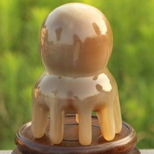 Natural White Buffalo Horn Wide-tooth Comb Octopus Massage Comb 7-8 Cm