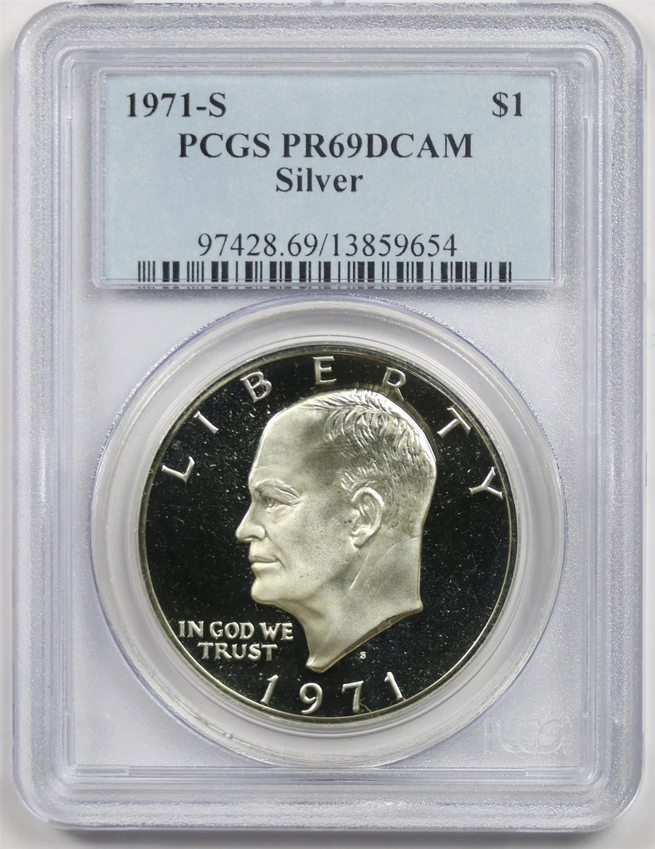 Silver Proof PCGS Certified PR 69 Graded US Dollar Coins for sale