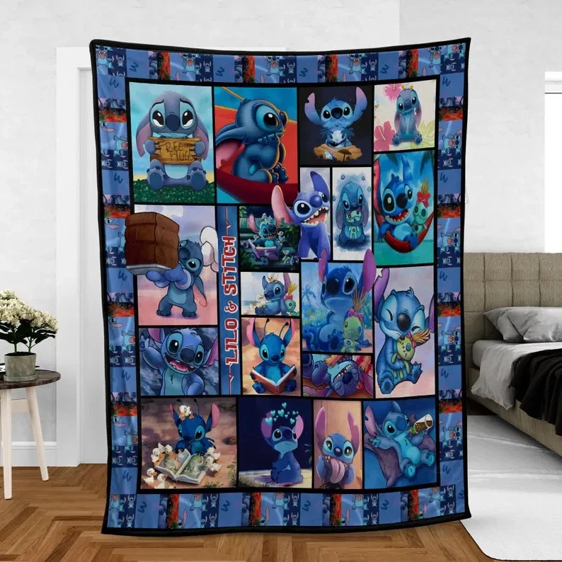 Stitch Fleece Blanket, Soft Warm Throw, Cozy Premium Blanket for Stitch Lovers