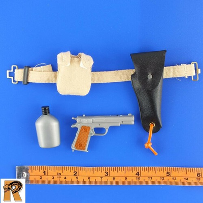 #ad Navy Admiral Belt Set w Pistol amp; Canteen 1 6 Scale GI JOE Action Figures $7.99