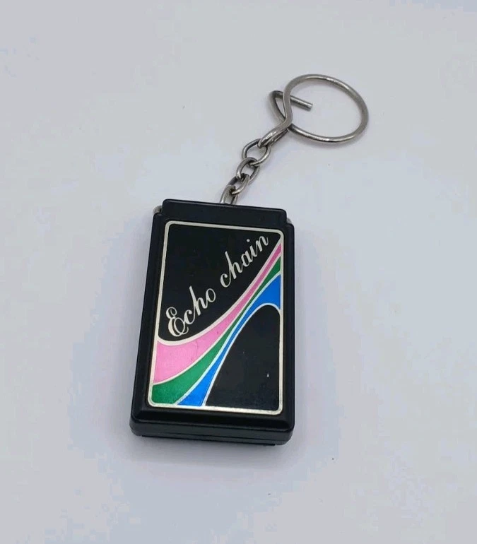 Vintage Echo Chain 80s Whistle Key Finder No. 5902 Keychain Retro