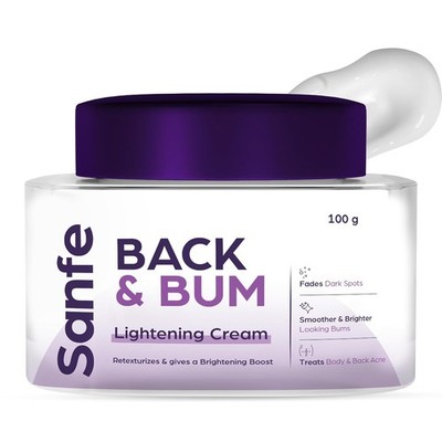 Sanfe Back & Bum Cream for Dark Spots & Body Acne Remove Dead Skin (100g) FS