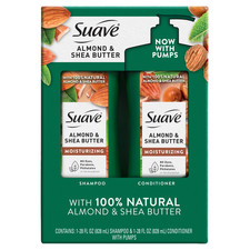 Almond & Shea Butter Moisturizing Shampoo & Conditioner Twin 28Oz Set EA! 0.44 per gallon