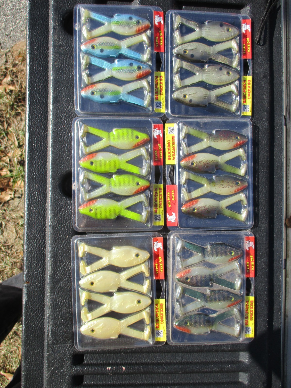 BIG BITE BAITS Buzzing Warmouth Soft Frog Swimbait 4" 4ct - 6 COLOR ASSORTMENT