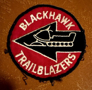 Vintage Blackhawk Trailblazers Snowmobile 4" Patch~525