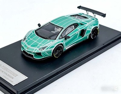 King 1:64 Luminous Green Aventador LP700 Sport Model Diecast Metal Car