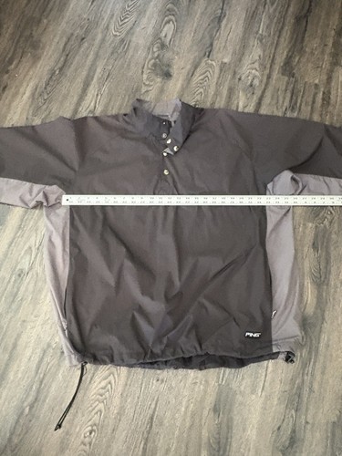 Ping Windbreaker Short Sleeve Golf Shirt Mens XL Black Pullover - Picture 11 of 18