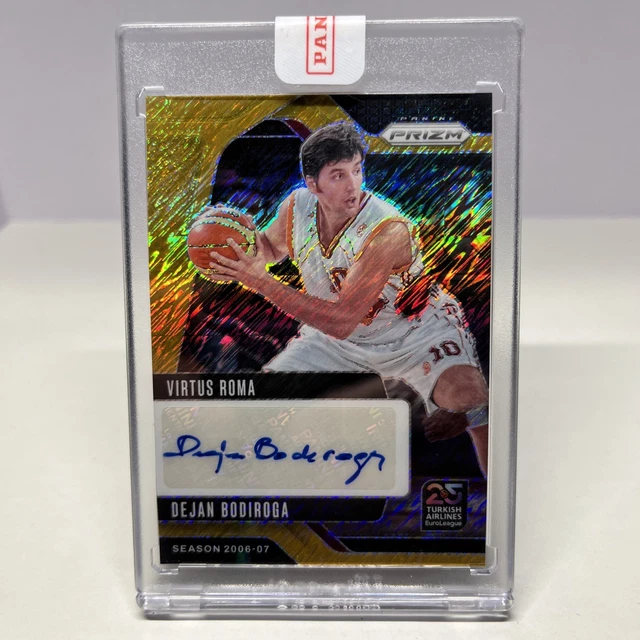 Dejan Bodiroga 2024-25 Panini Prizm Euroleague - Gold Shimmer Auto #/10