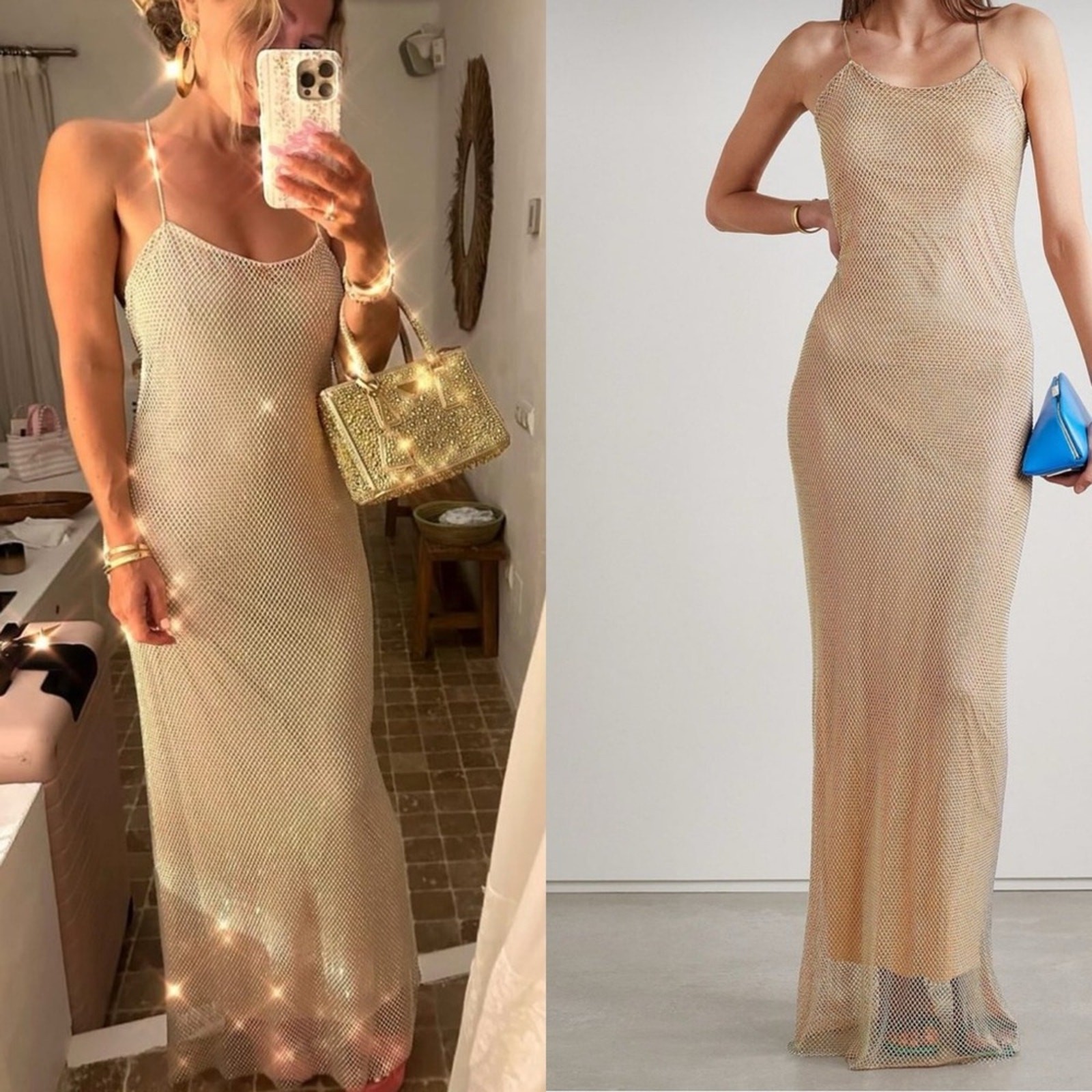 LoveShackFancy Calvert Beaded Crystal Embellished… - image 2