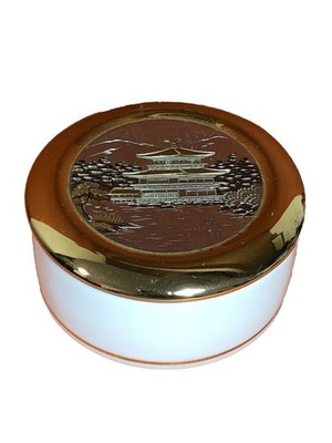 Art of Chokin Trinket Box 24 Karat Gold Edge Japan Vintage Minka Dojo