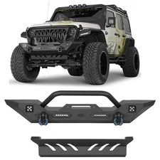 Front Bumper / Steel Skid Plate for 2018-2025 Jeep Wrangler JL & Gladiator JT