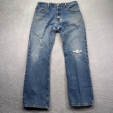 Levis 517 Jeans Fits 33x30 Y2K Distressed Regular Bootcut Western Light Wash