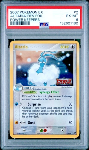 PSA 6 2007 Pokemon EX Power Keepers Altaria STAMPED Reverse Holo Foil 2/108