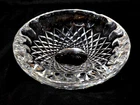 WATERFORD CRYSTAL Ashtray - 7" Heavy Cut Glass Signed Ireland Vintage Home Decor