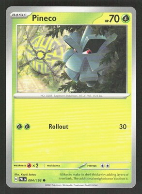 Pineco 004/193 Common Paldea Evolved Pokemon