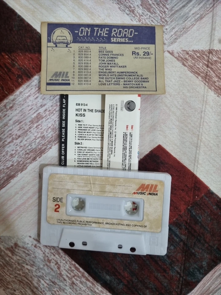 Kiss Hot In The Shade INDIA IMPORT CASSETTE RARE - Image 3 of 4