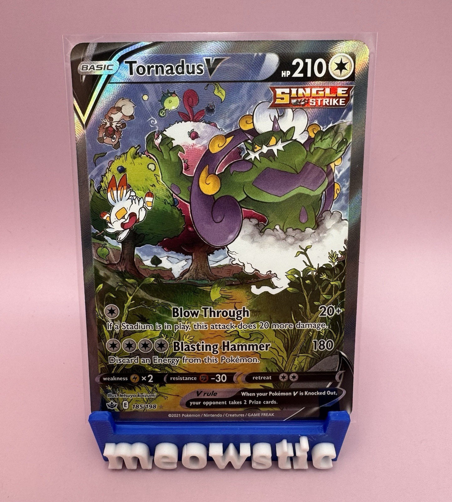 Tornadus V - (Alternate Full Art) 185/198 Swsh06: Chilling Reign - NM/M