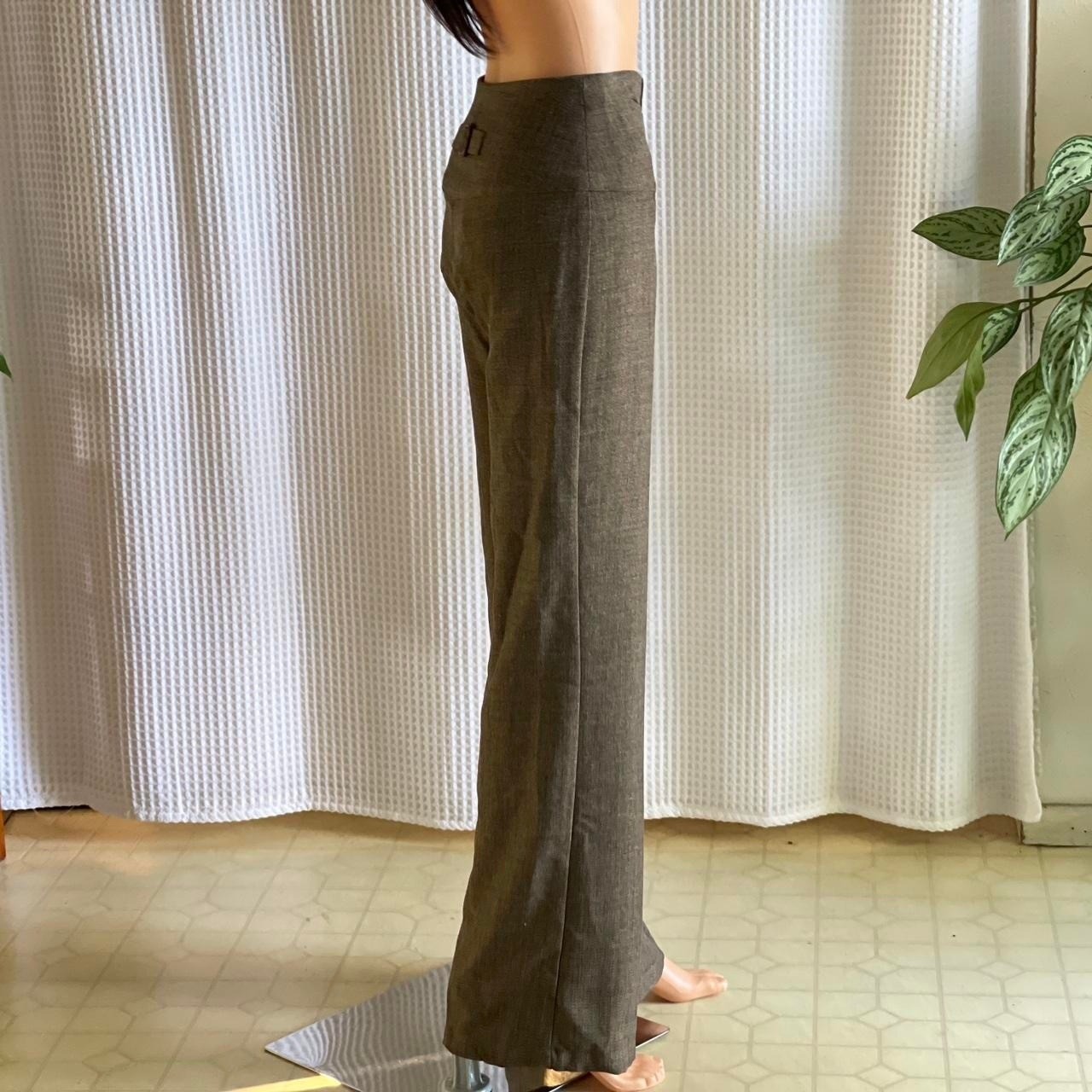 Vintage Y2K Paala High Waisted Wide Leg Trousers Brown Button Fly Academia Sz 4