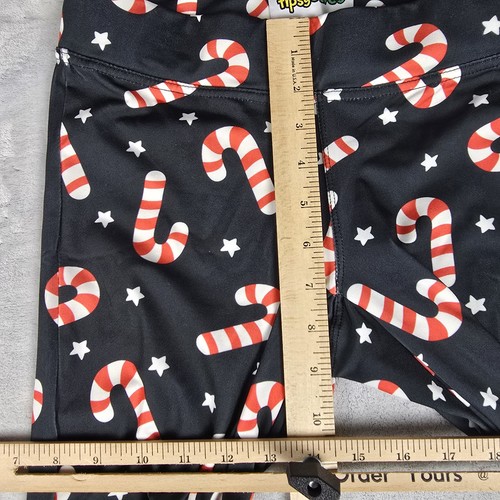 Tipsy Elves Candy Cane High Waisted Leggings Womens XS Blue Christmas - Picture 6 of 11