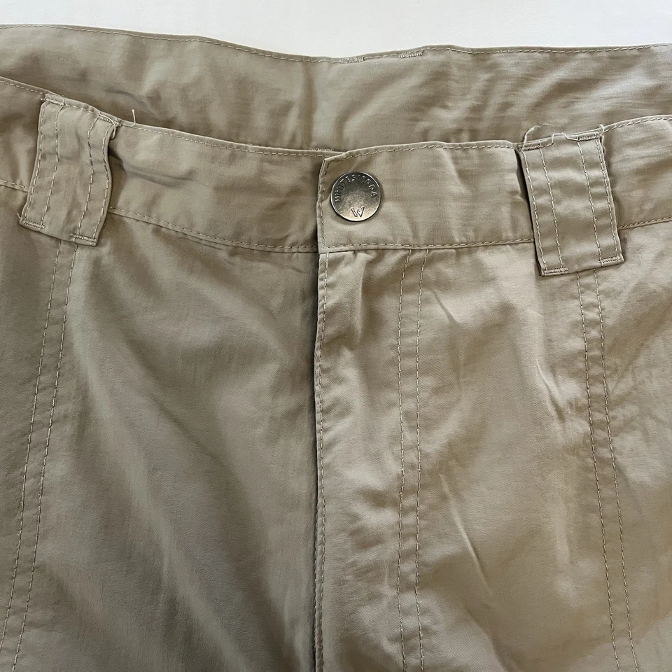 Blanco Sierra Beige Nylon Senderismo Convertible Pantalones/Pantalones Talla 34 Foto 4 de 4