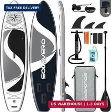 SOLAVERO 11'6" Inflatable Stand Up Paddle Board Supports 550 lbs - Extra Wide St