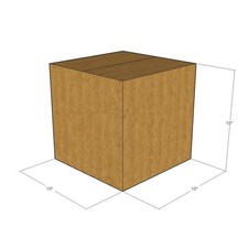75 10x10x10 Kraft Brown Corrugated Shipping Boxes 44 ECT Single-Wall New