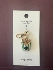 Kate Spade New York x Target French Fry Bag Charm Keychain -Gold/Black/Green New