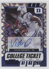 2021 Panini Contenders Draft Picks College Ticket /39 Victor Dimukeje Auto 7xr