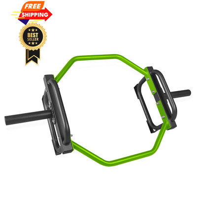 CAP Barbell Olympic Trap Bar, Hex Shrug Deadlift 50 inches, Green 
