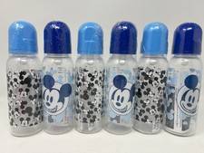 6 NEW Disney Mickey Baby Bottles Blue Boy NIP Micky Mouse Sealed 9oz Plastic