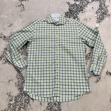 Stenstroms Fitted Body Twofold Cotton Plaid Dress Shirt Mens Size 15.75 40